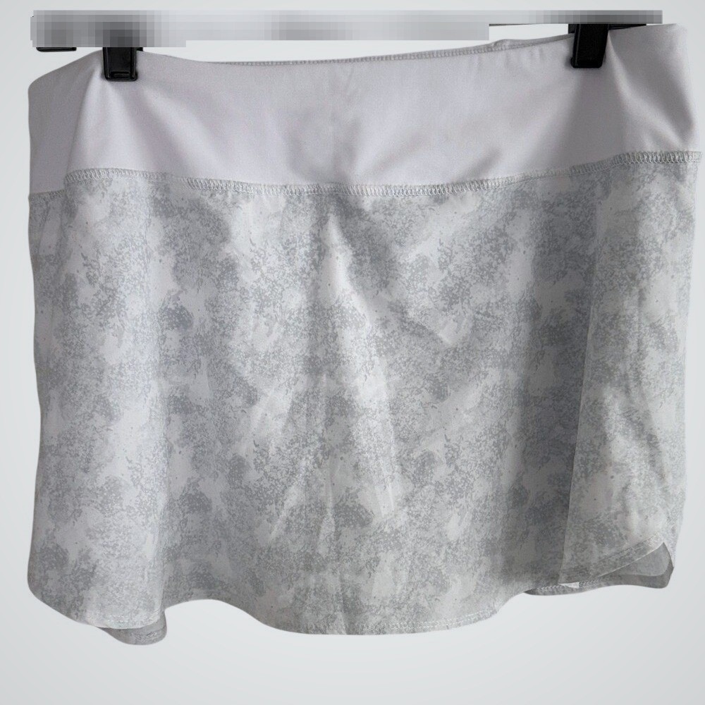 Etonic Womens Athletic Skort‎ Marble Print White Grey Tennis Golf Skirt Large